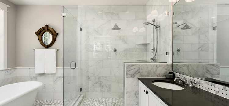 bathroom shower door installation in Rio del Mar